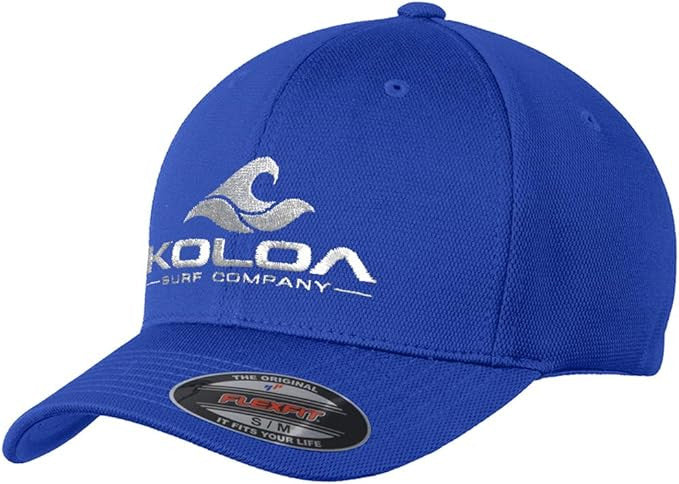 Koloa Surf Embroidered Classic Wave Flexfit Cool & Dry Poly Block Mesh Cap