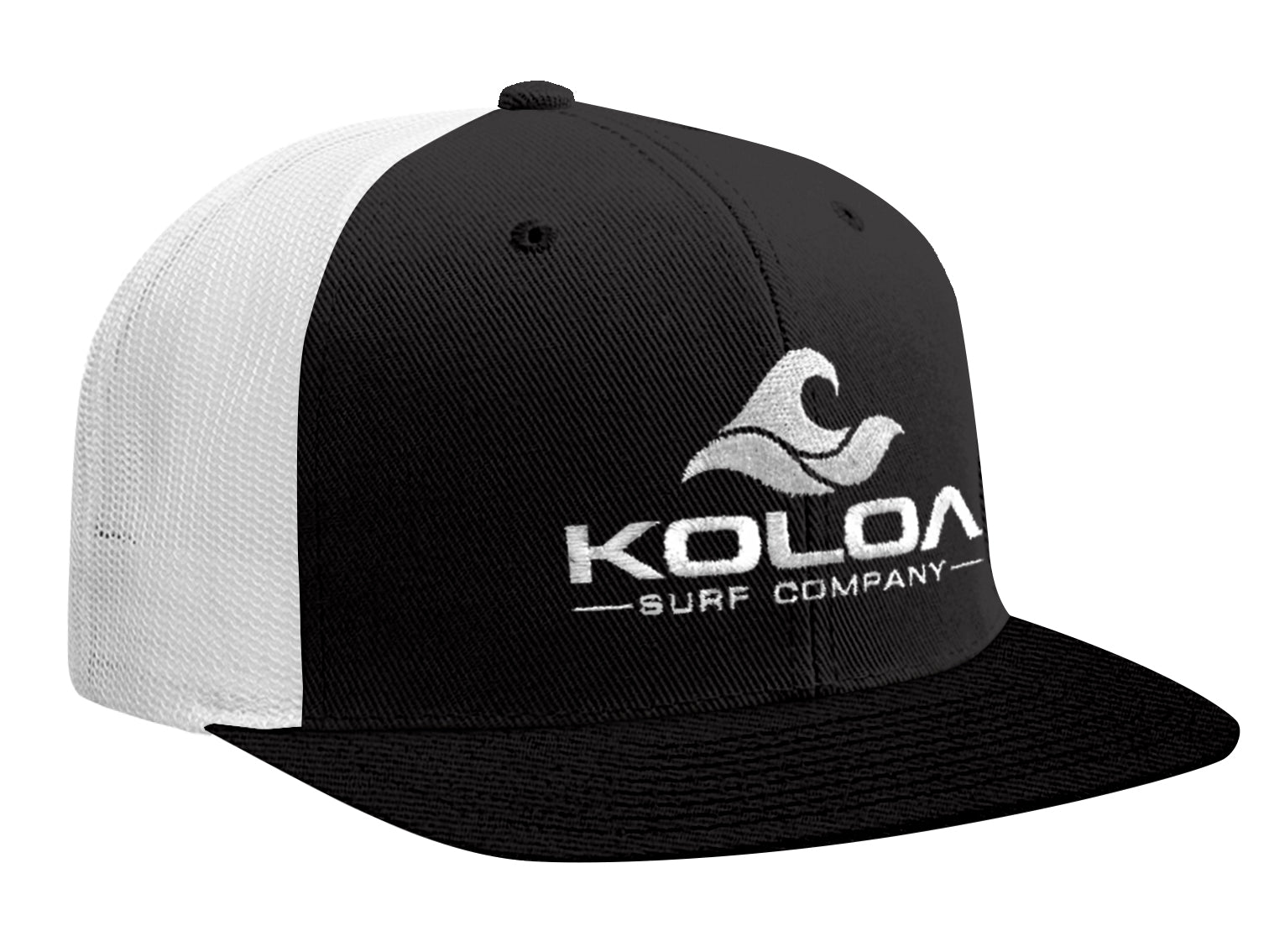 Koloa Embroidered Classic Wave Mesh Snapback Trucker Hat