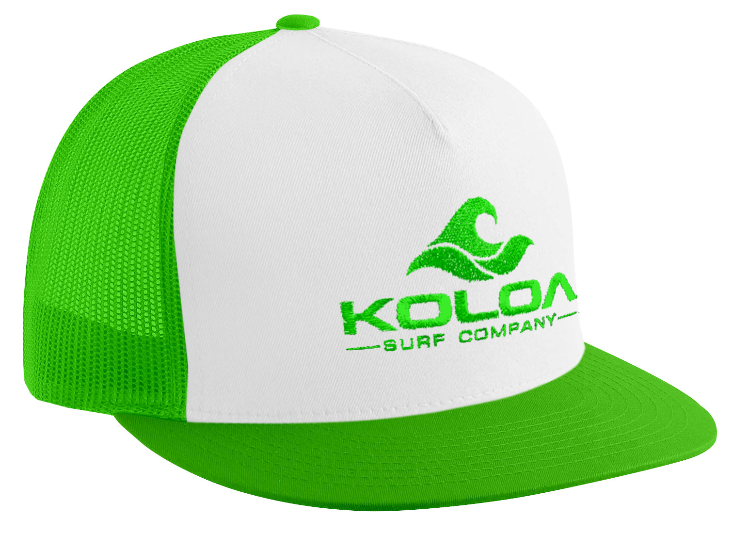 Koloa Embroidered Classic Wave Mesh Snapback Trucker Hat