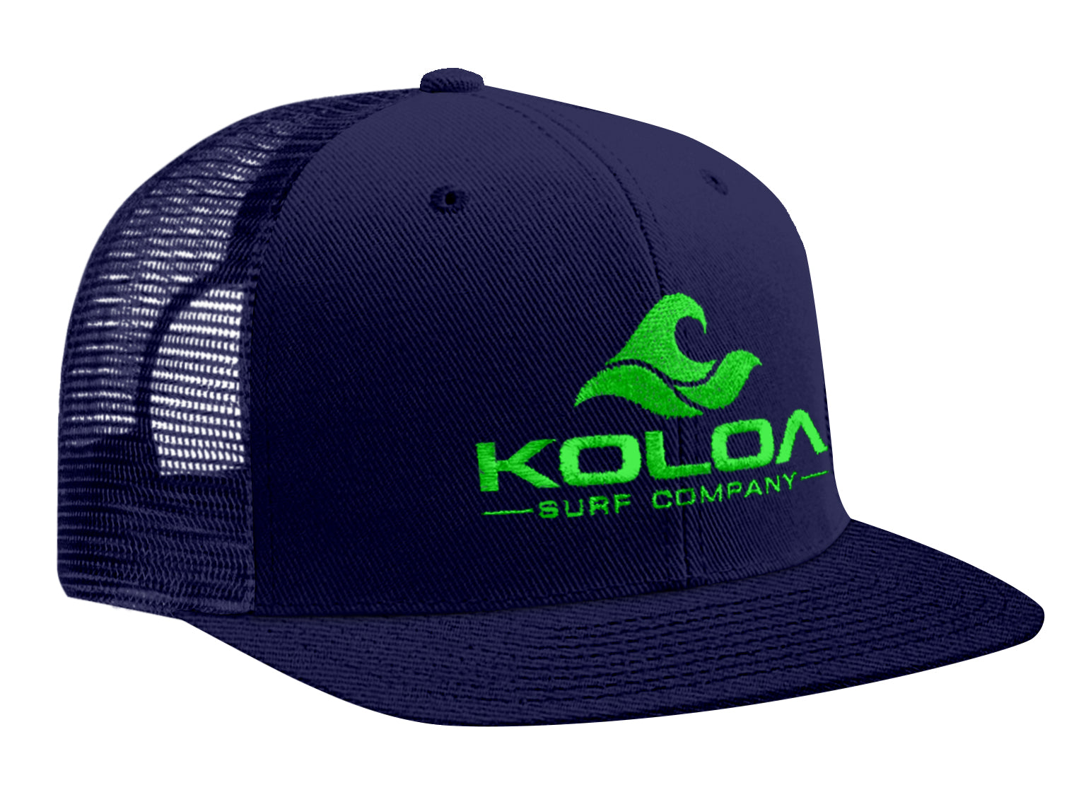 Koloa Embroidered Classic Wave Mesh Snapback Trucker Hat