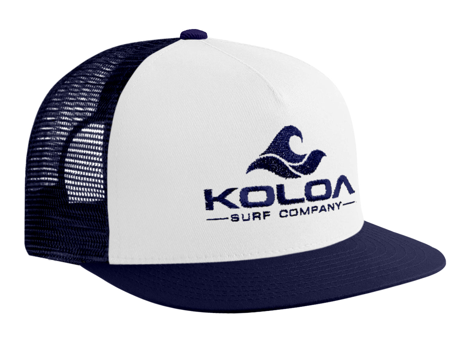 Koloa Embroidered Classic Wave Mesh Snapback Trucker Hat