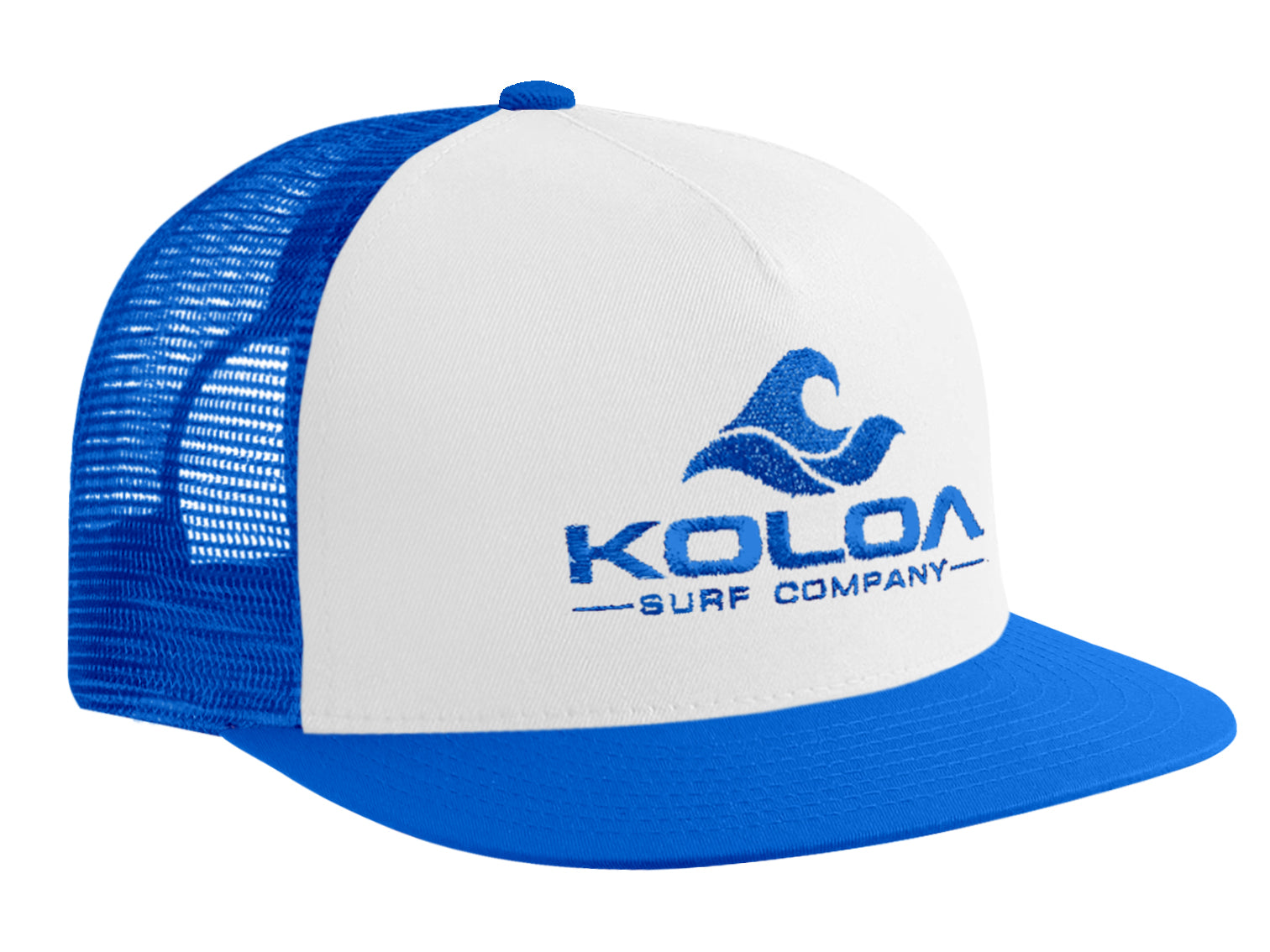 Koloa Embroidered Classic Wave Mesh Snapback Trucker Hat