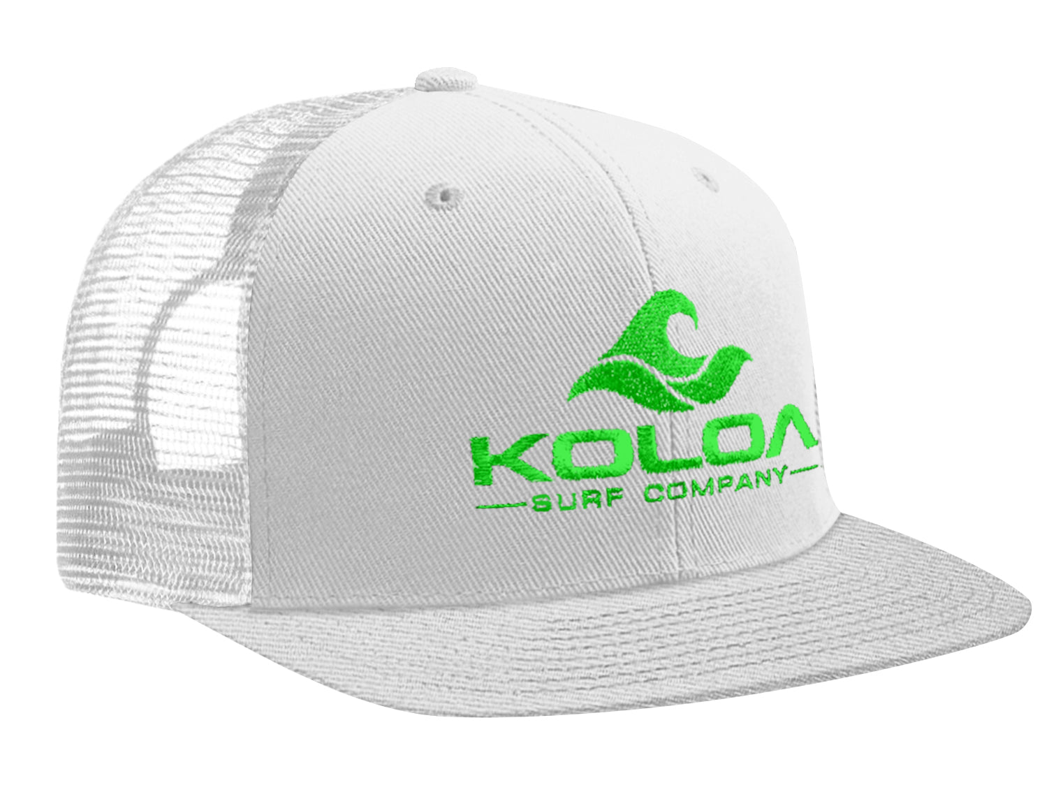 Koloa Embroidered Classic Wave Mesh Snapback Trucker Hat