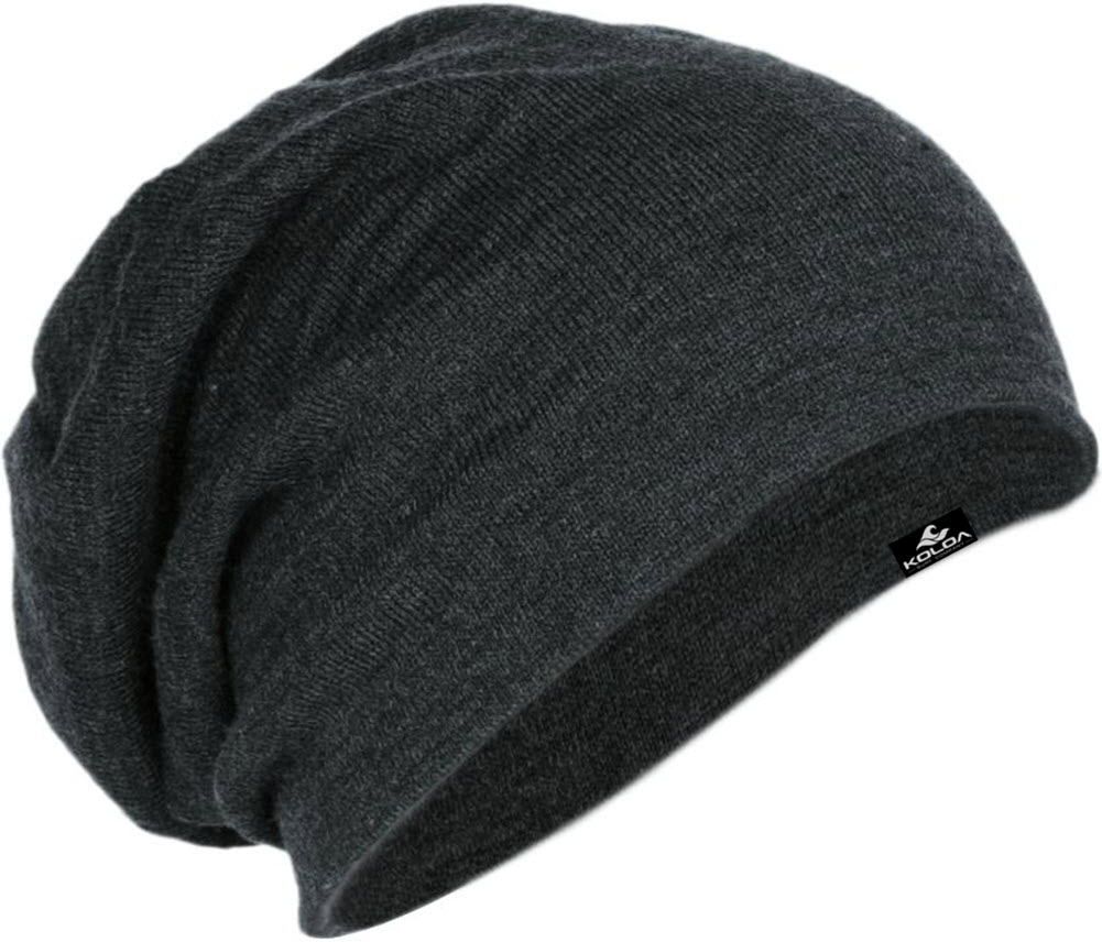 Koloa Slouchy Beanie in Charcoal