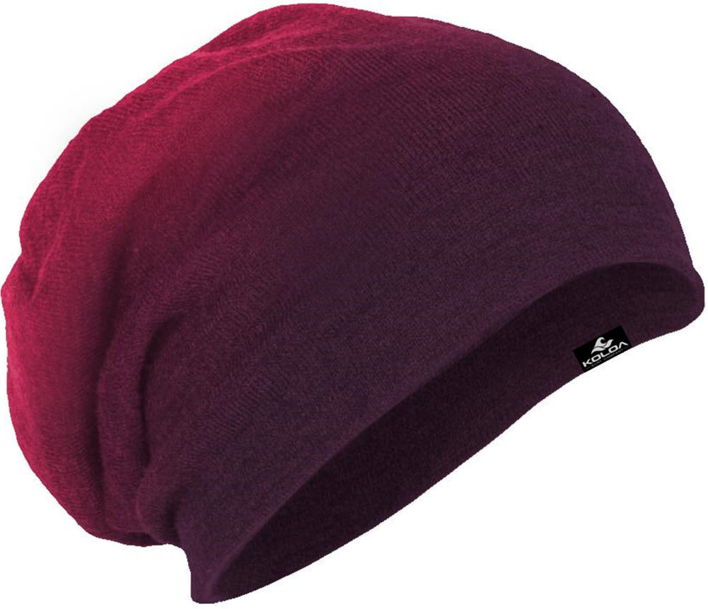 Koloa Slouchy Beanie in Eggplant