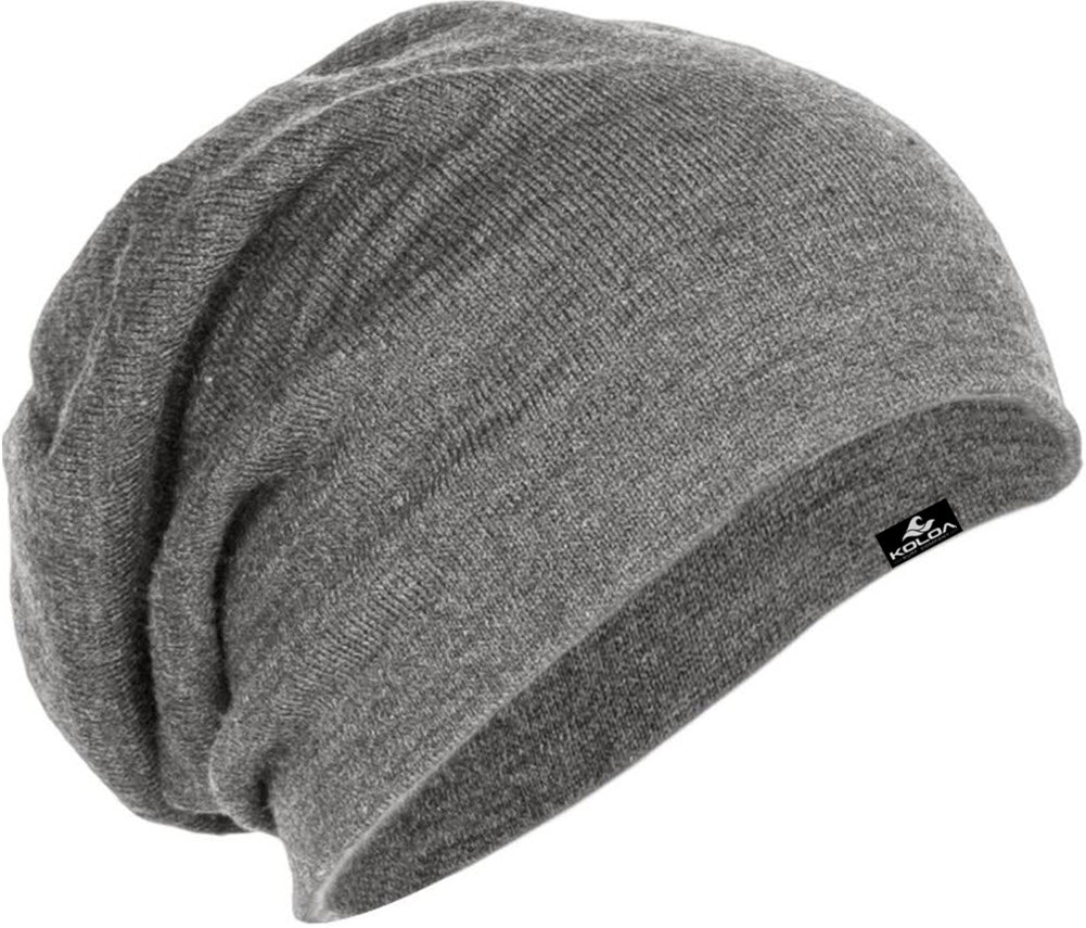 Koloa Slouchy Beanie in Light Grey