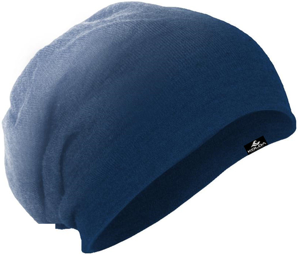 Koloa Slouchy Beanie in Navy Dip