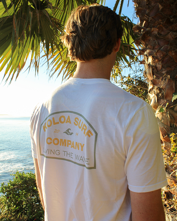 Koloa Honopu Arch Tri-Blend T-Shirt - White