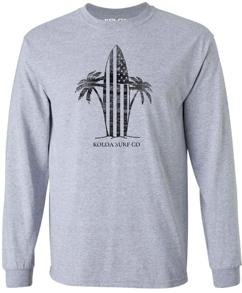 Koloa Retro USA Surfboard Long Sleeve T-Shirt