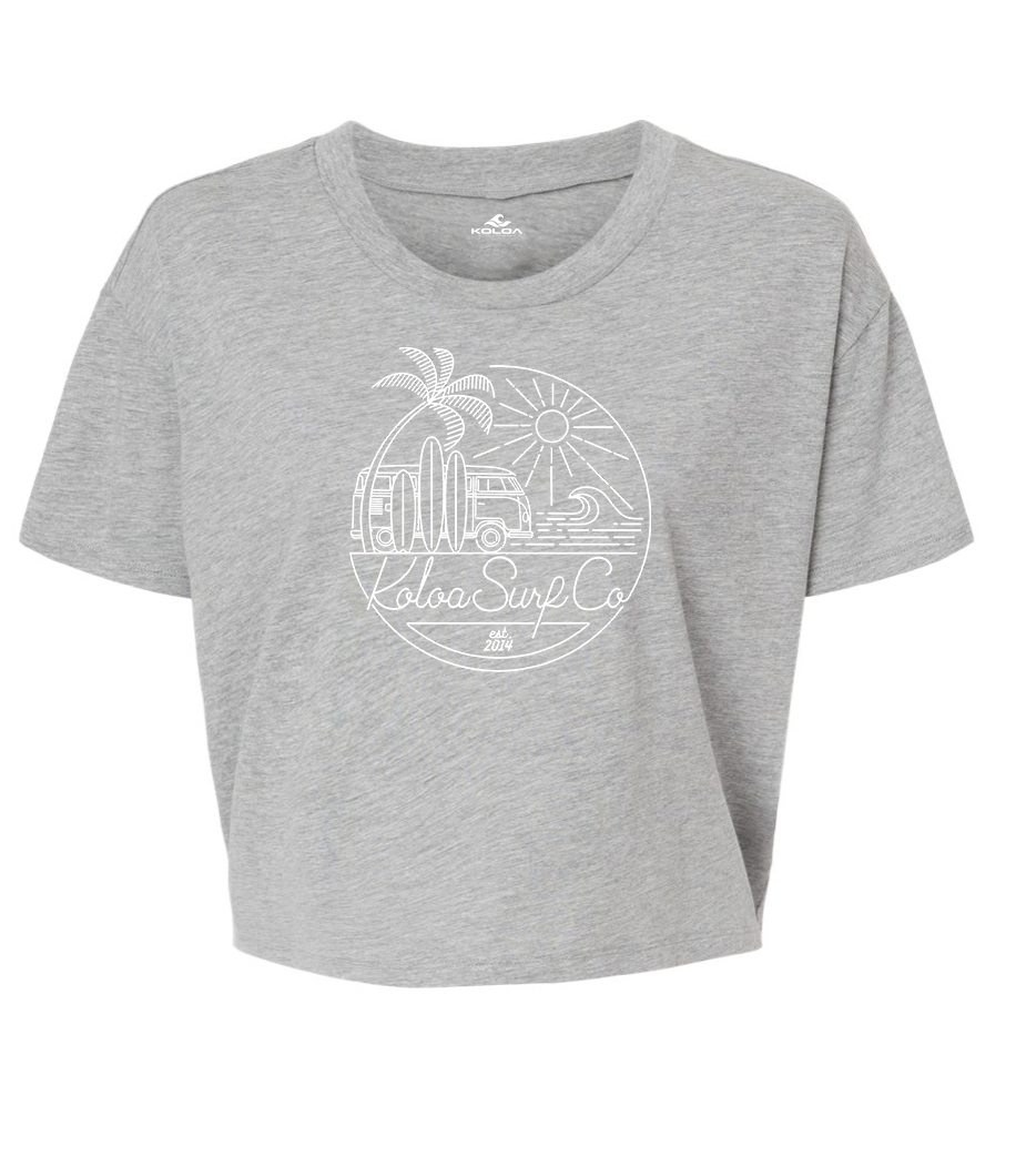 Koloa Cruisin' Crop Tee - Heather Grey