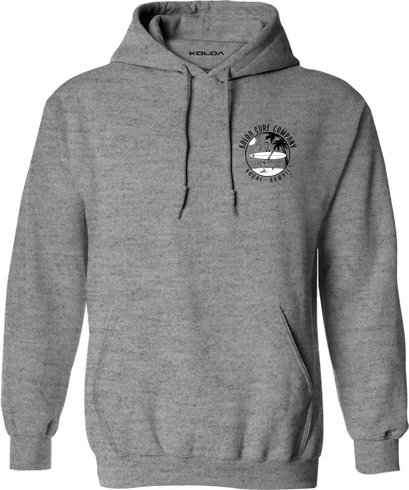 Koloa Skeleton Gone Surfin Hoodie - Athletic Heather