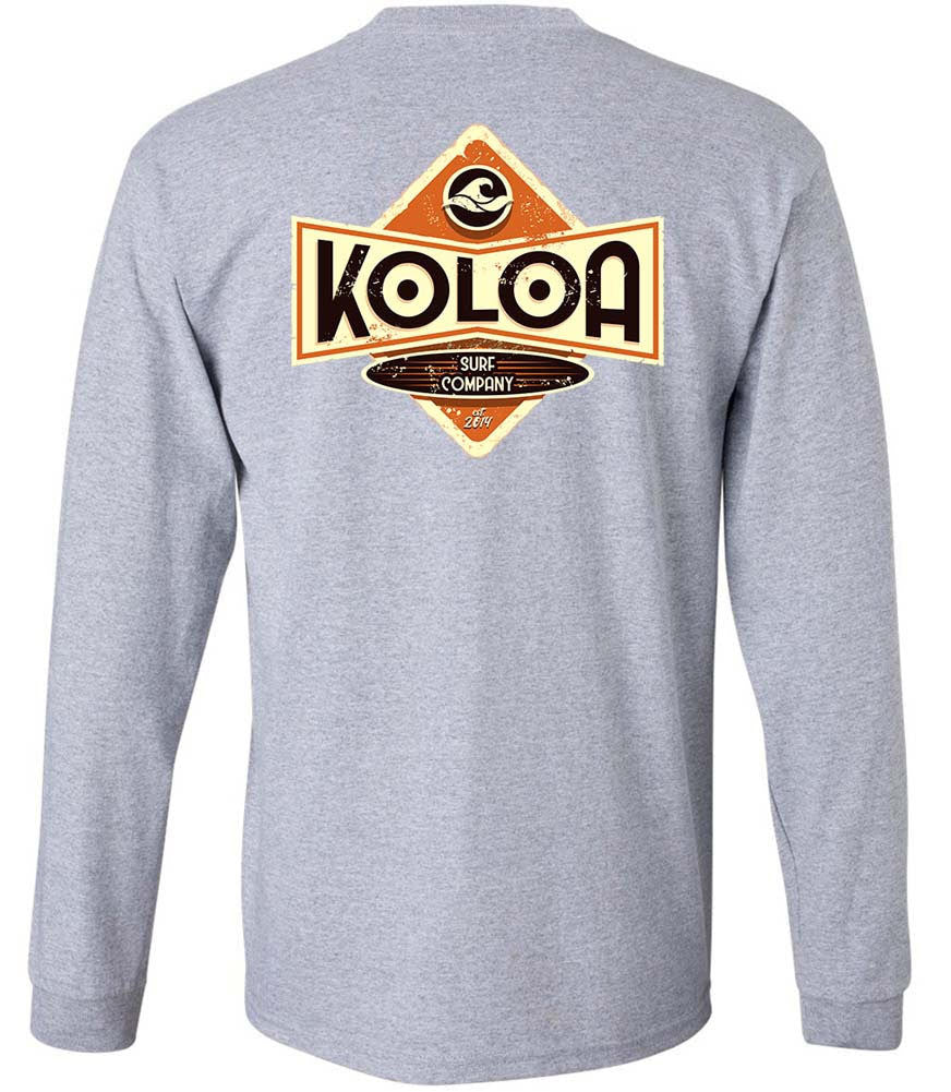 Koloa Vintage Diamond Long Sleeve T-Shirt - Athletic Heather