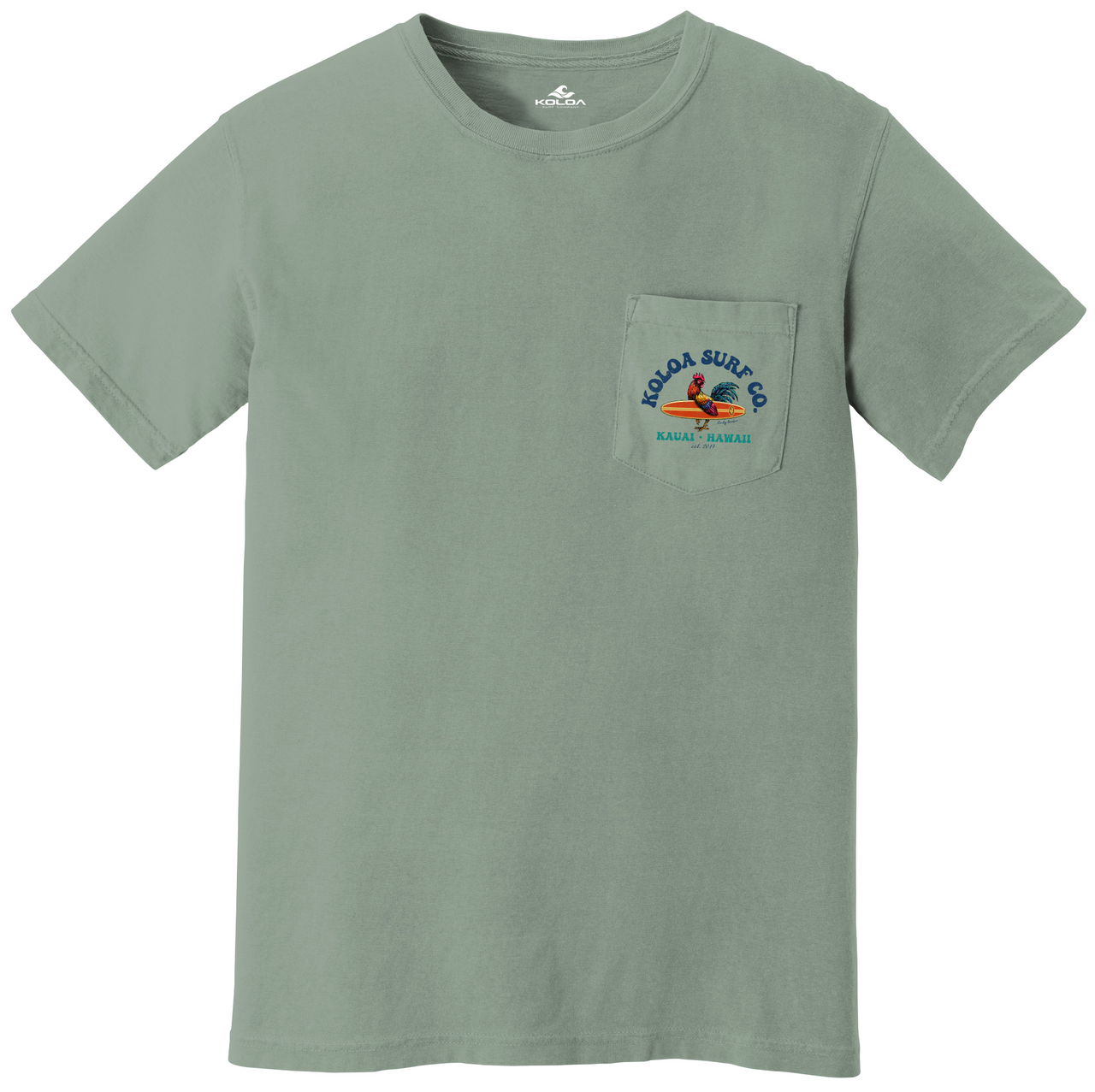 Koloa Cocky Surfer Pigment Dyed Pocket Tee