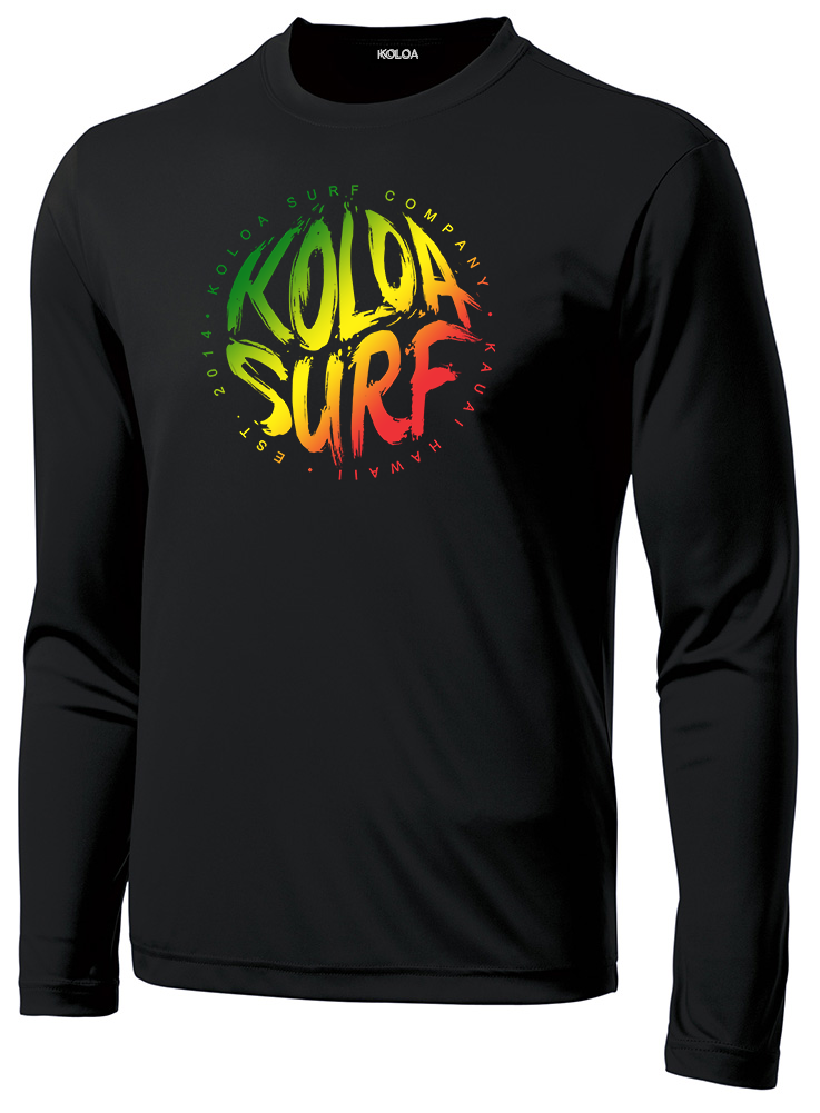 Koloa Tie-Dye Brush Moisture Wicking Long Sleeve T-Shirt