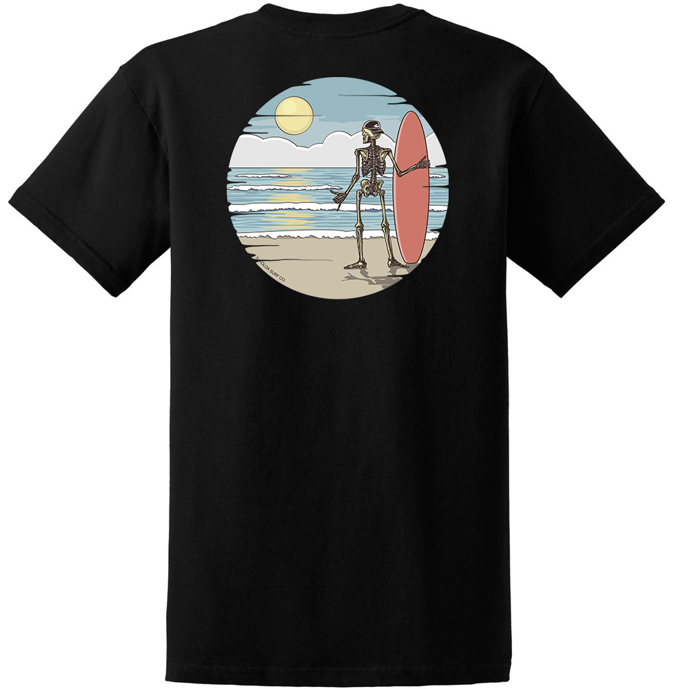 Koloa Shaka Skeleton Heavyweight T-Shirt - Black