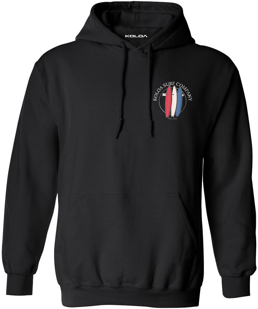 Koloa Surfboard Stack Hoodie - Black