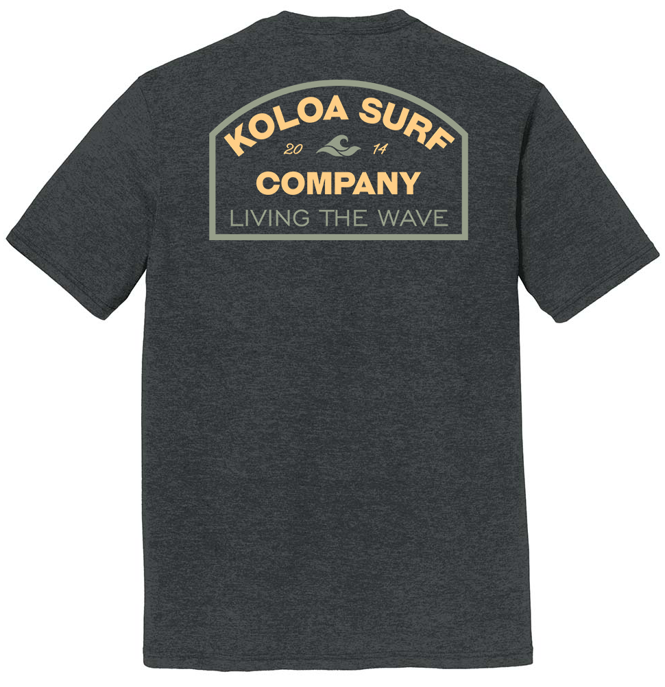 Koloa Honopu Arch Tri-Blend T-Shirt - Black Frost