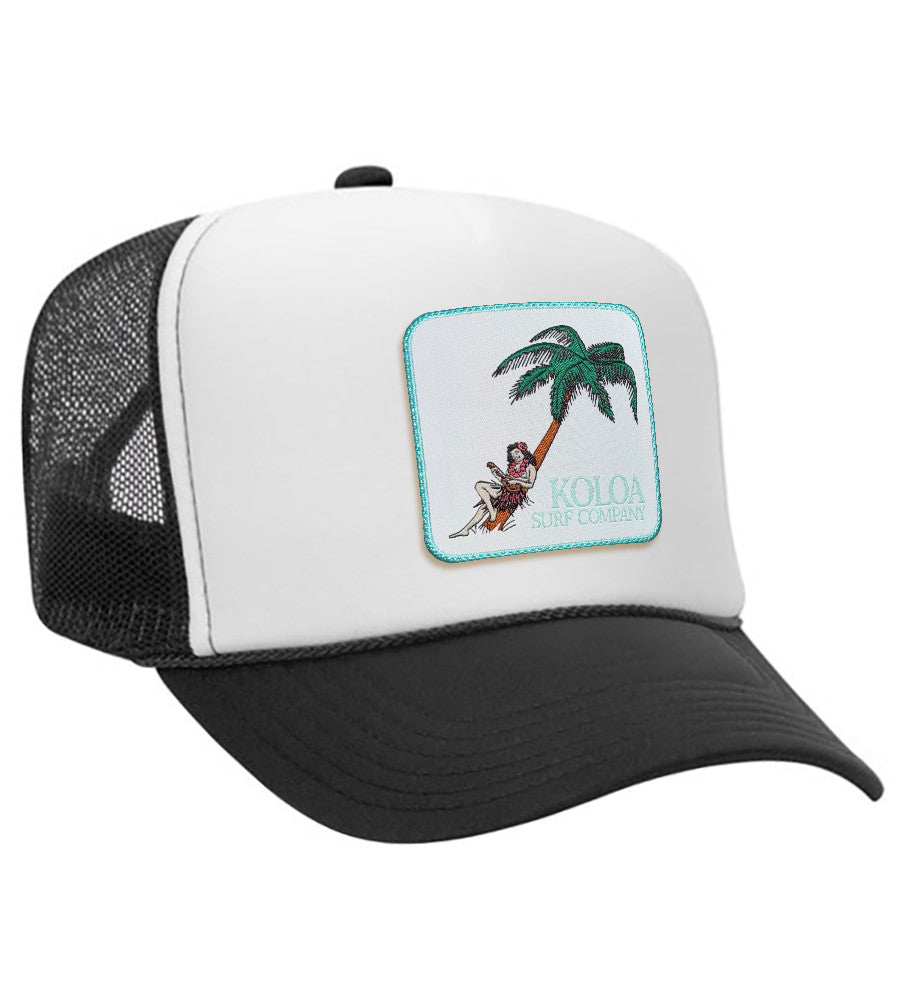 帽子 hulahulagirl Koloa Hula Girl Patch Foam Trucker Hat – Koloa Surf Company