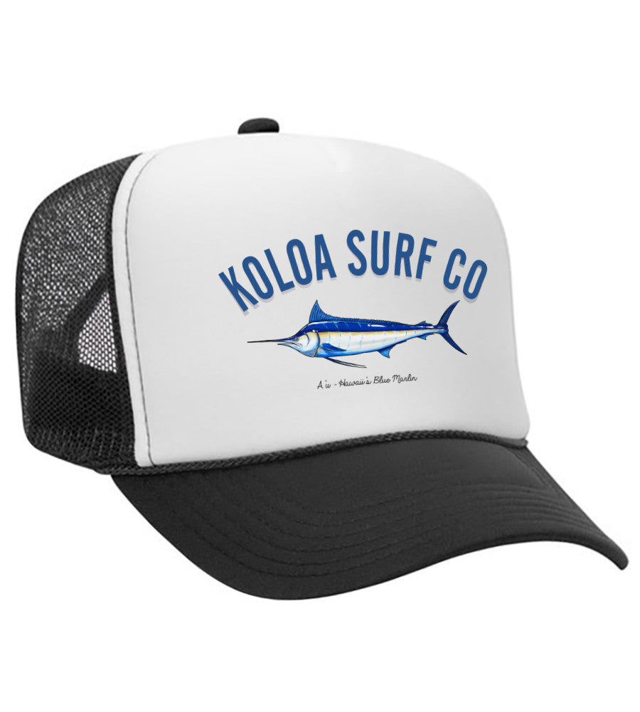 Koloa Blue Marlin Foam Trucker Hat