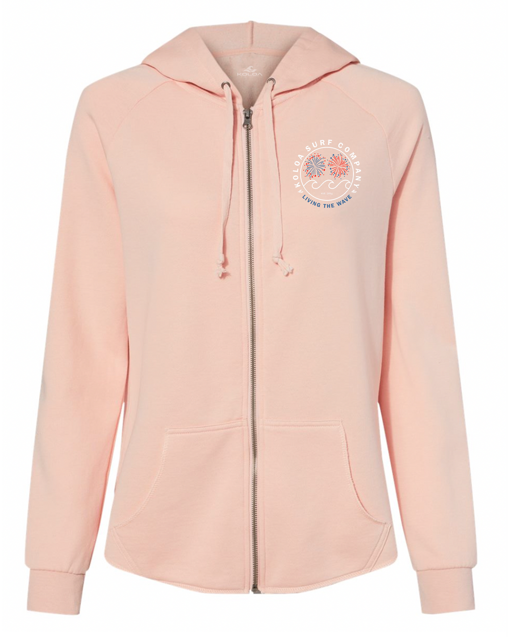 Koloa Celebration Zip-Up Hoodie - Blush