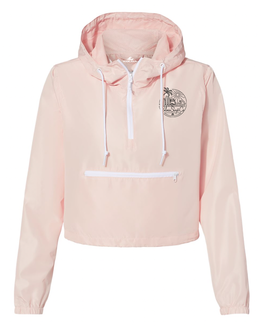 Koloa Cruisin Crop Windbreaker - Blush