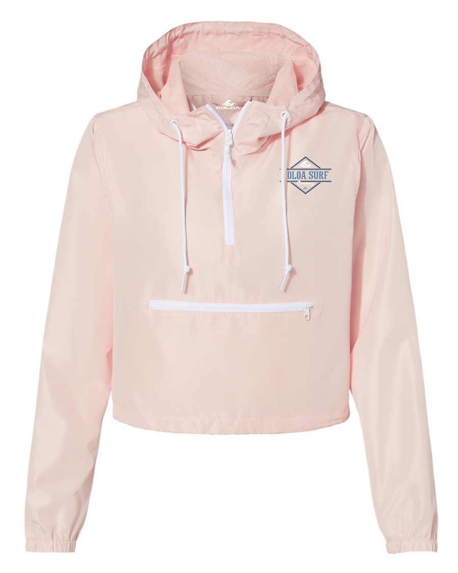 Koloa Tunnels Crop Windbreaker - Blush