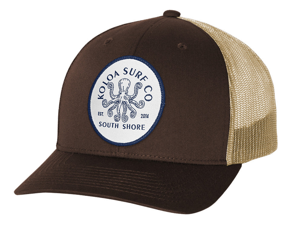 Koloa South Shore Octopus Retro Trucker Cap