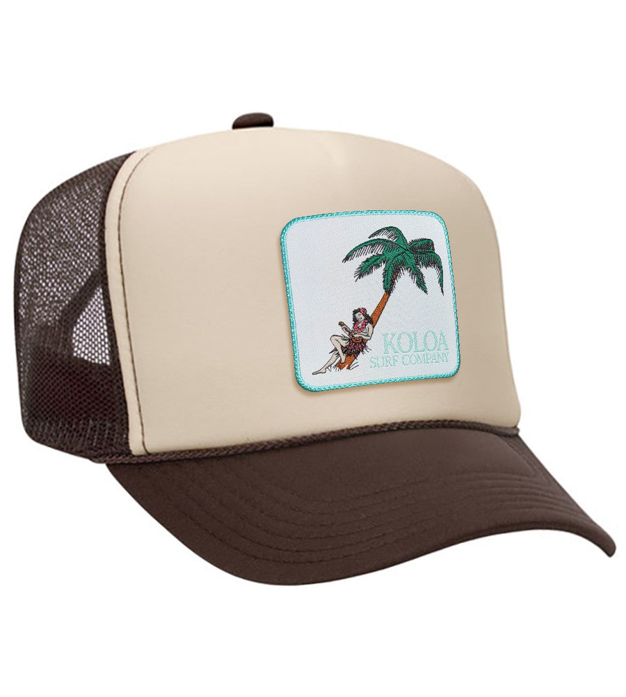 帽子 hulahulagirl Koloa Hula Girl Patch Foam Trucker Hat – Koloa Surf Company