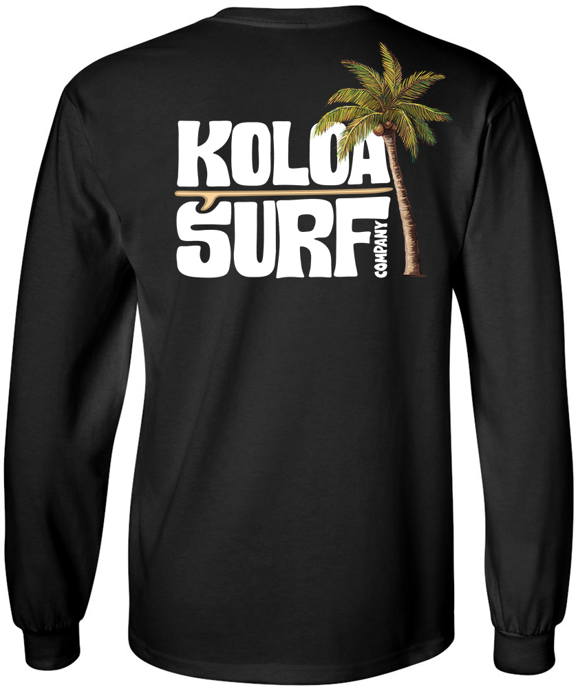 Koloa Endless Surfboard Long Sleeve T-Shirt - Black