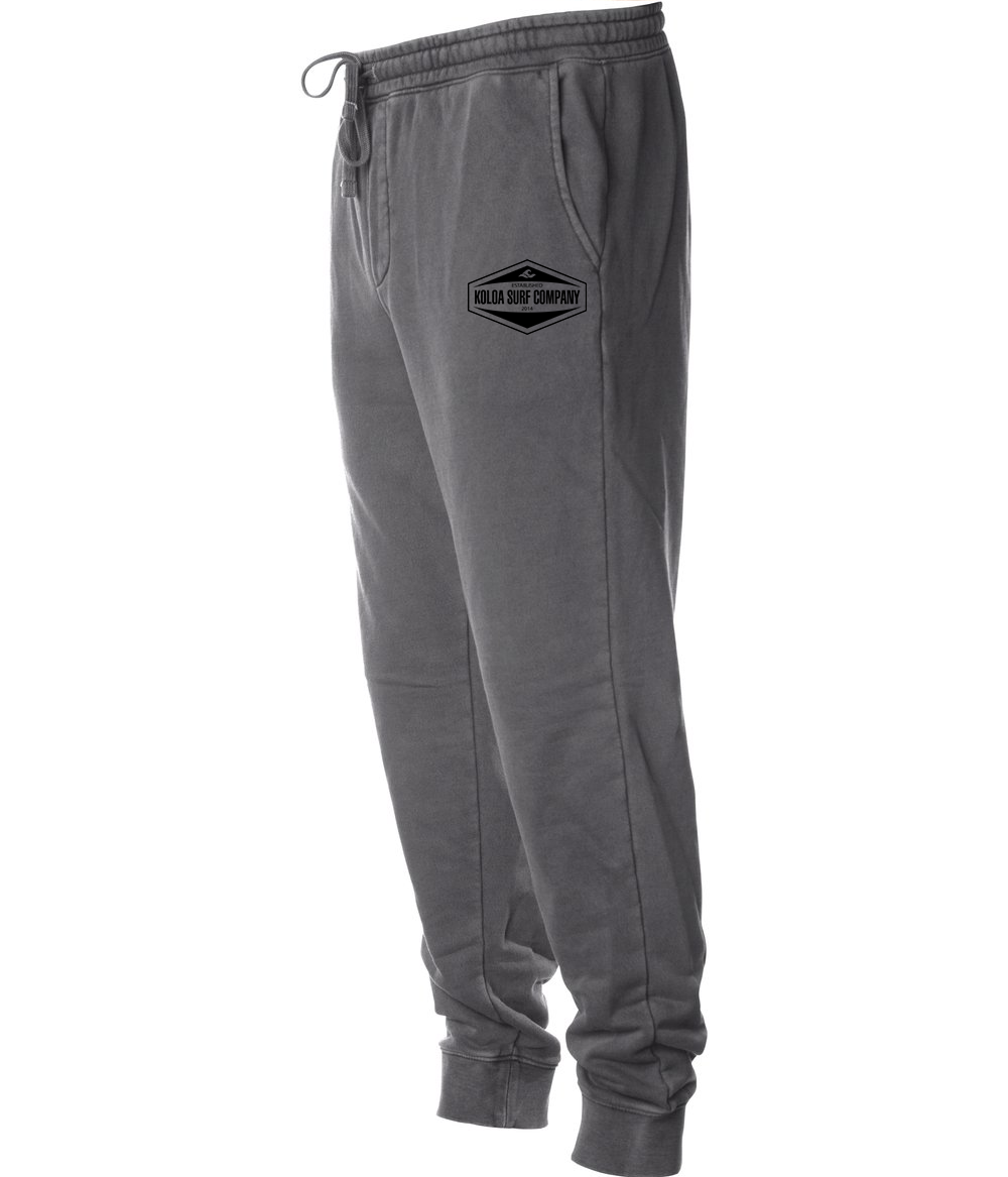 Koloa Hexagon Curve Fleece Sweatpants - Pigment Black