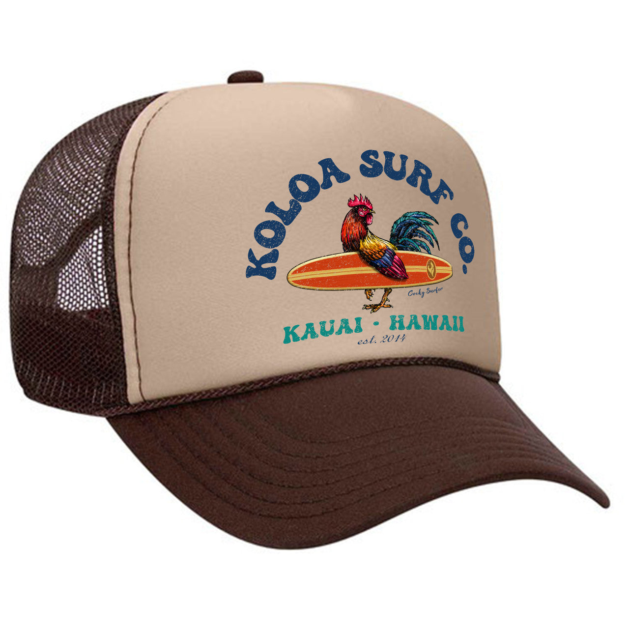 Cocky Surfer Foam Trucker Hat - Classic Mesh Snapback Cap