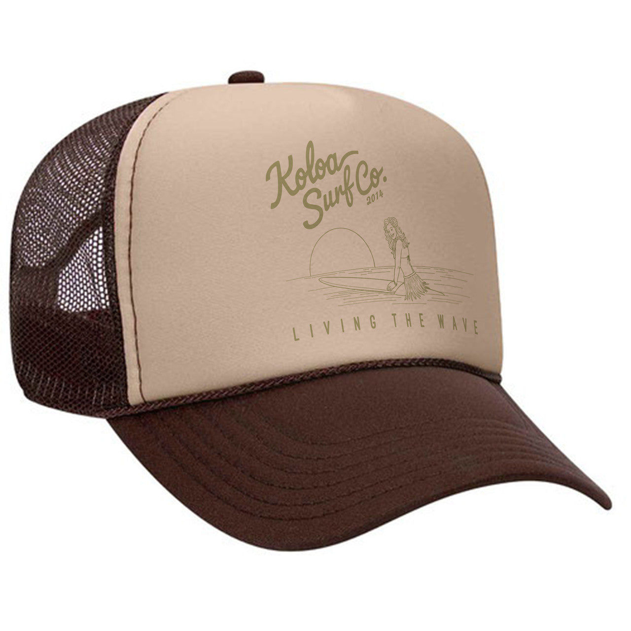 Hula Surfer Girl Beach Foam Trucker Hat – Koloa Surf Company
