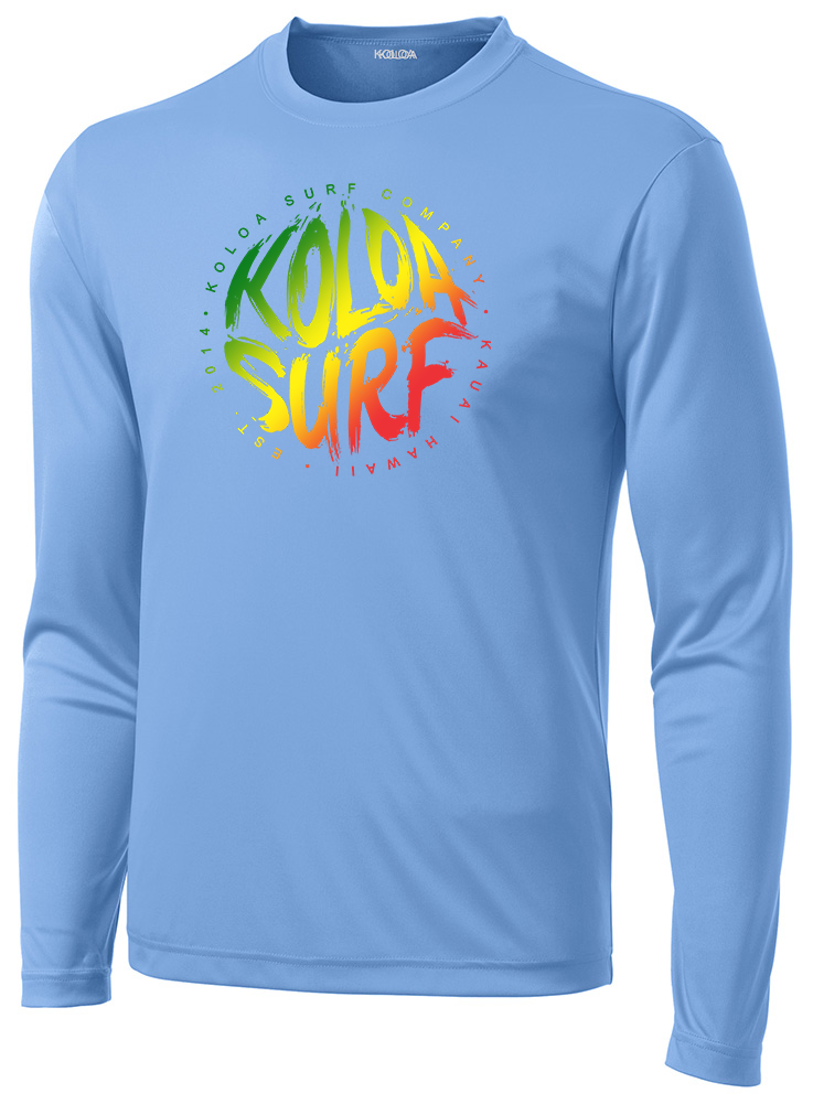 Koloa Tie-Dye Brush Moisture Wicking Long Sleeve T-Shirt