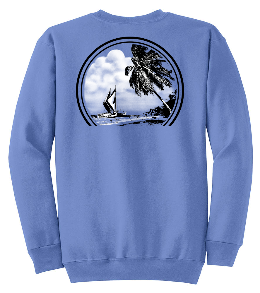 Koloa Hawaiian Boat Sweatshirt - Carolina Blue