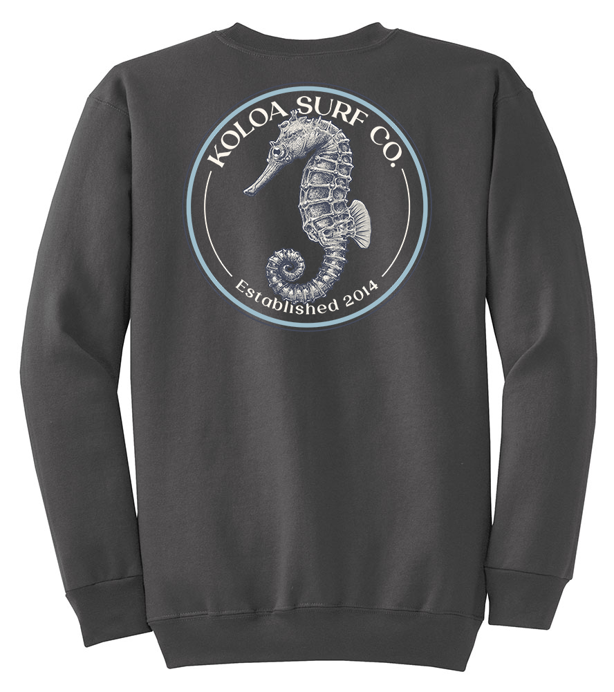 Koloa Seahorse Sweatshirt - Charcoal