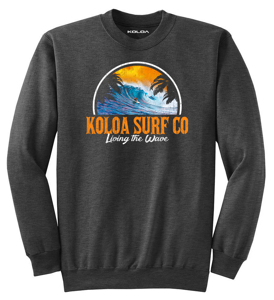 Koloa Polihale Beach Sweatshirt - Dark Heather