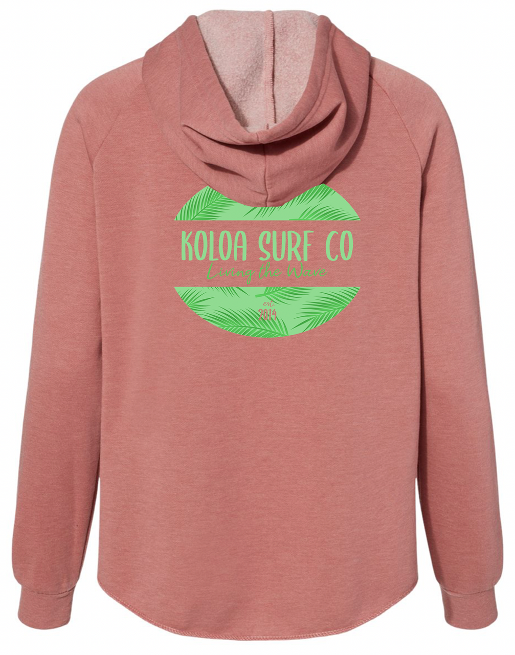 Koloa Kalihiwai Zip-Up Hoodie - Dusty Rose