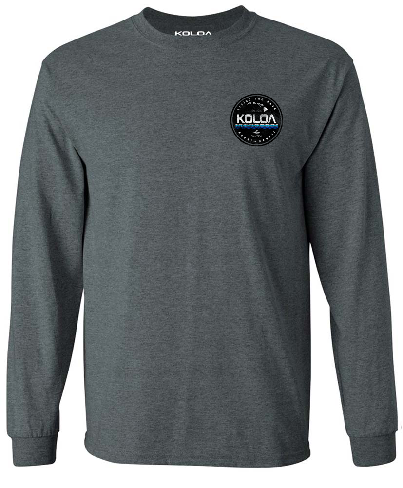 Koloa Kauai Long Sleeve T-Shirt - Dark Heather Grey