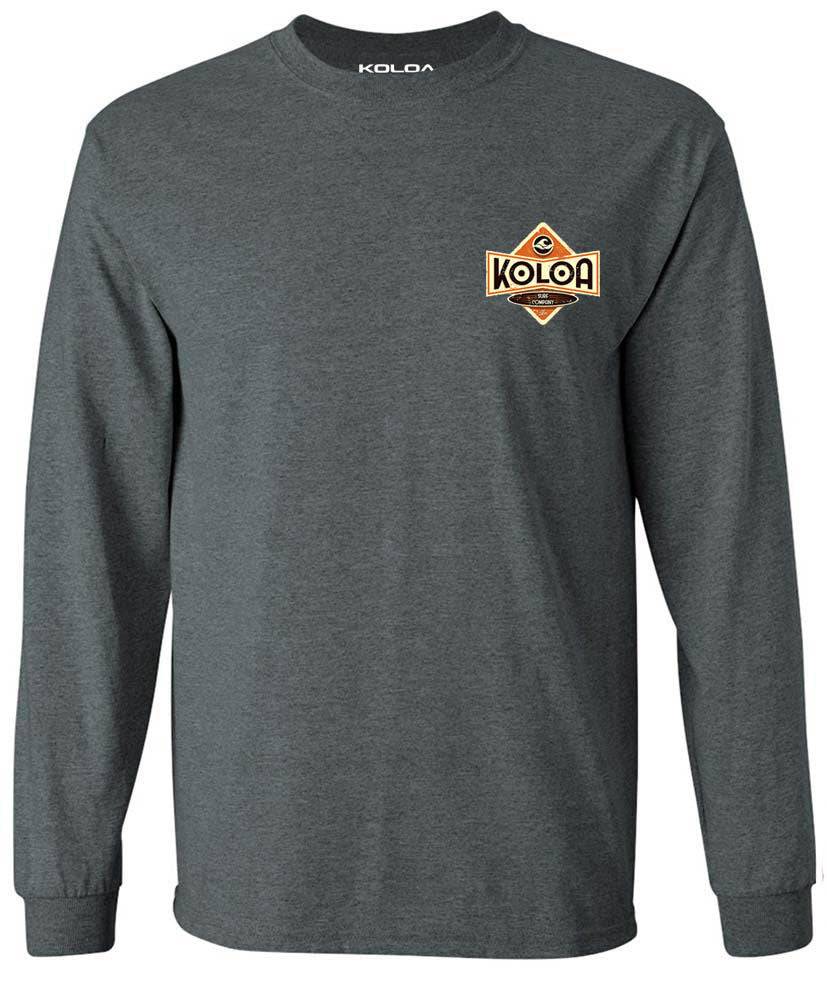 Koloa Vintage Diamond Long Sleeve T-Shirt - Dark Heather