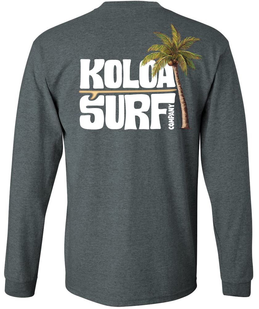 Koloa Endless Surfboard Long Sleeve T-Shirt - Dark Heather Grey