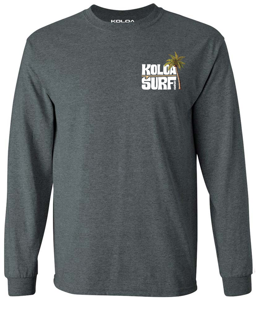 Koloa Endless Surfboard Long Sleeve T-Shirt - Dark Heather Grey