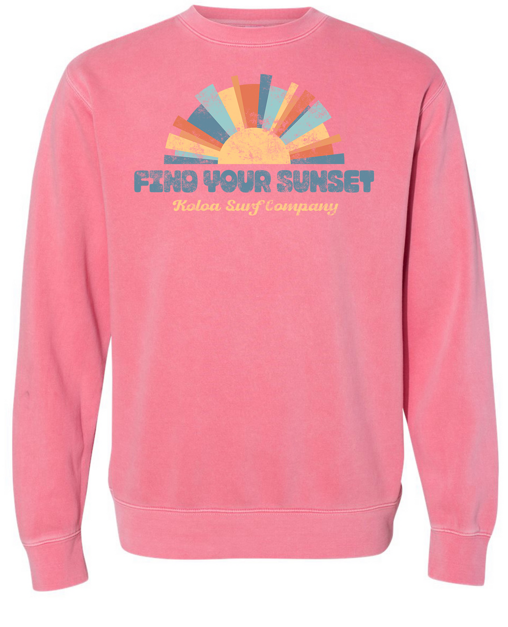 Koloa Vintage Sunset Sweatshirt-Pigment Pink