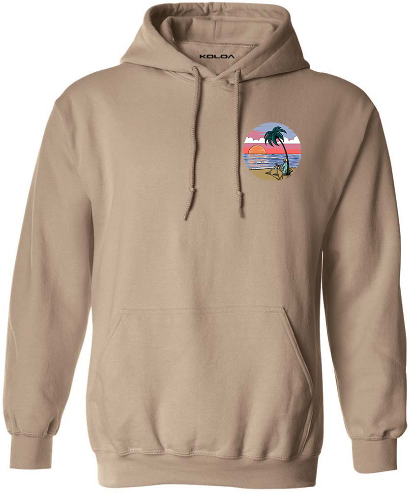 Koloa Skeleton Palm Hoodie- Sand