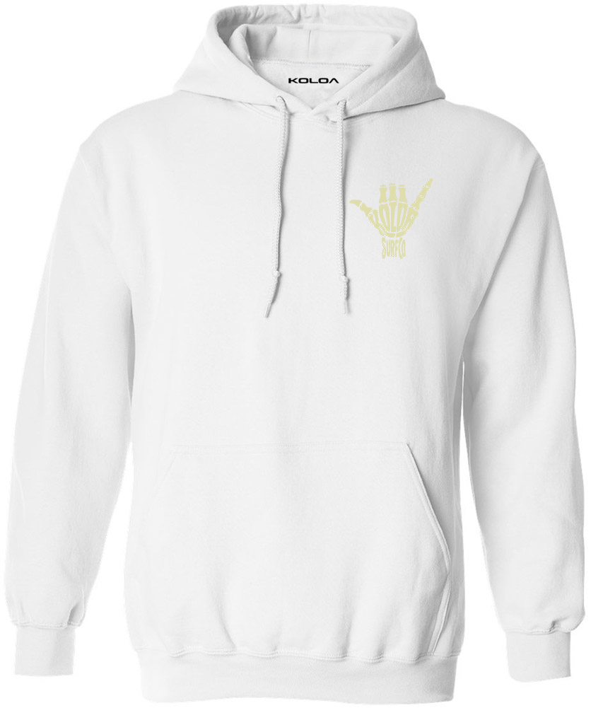 Koloa Shaka Skeleton Hoodie- White