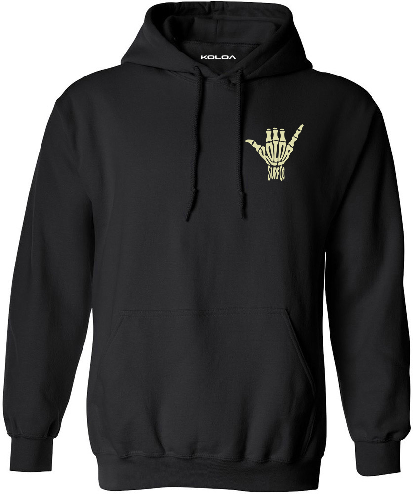 Koloa Shaka Skeleton Hoodie- Black