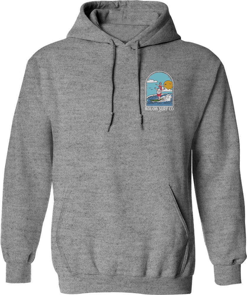 Koloa Surfing Claus's Hoodie- Athletic Heather