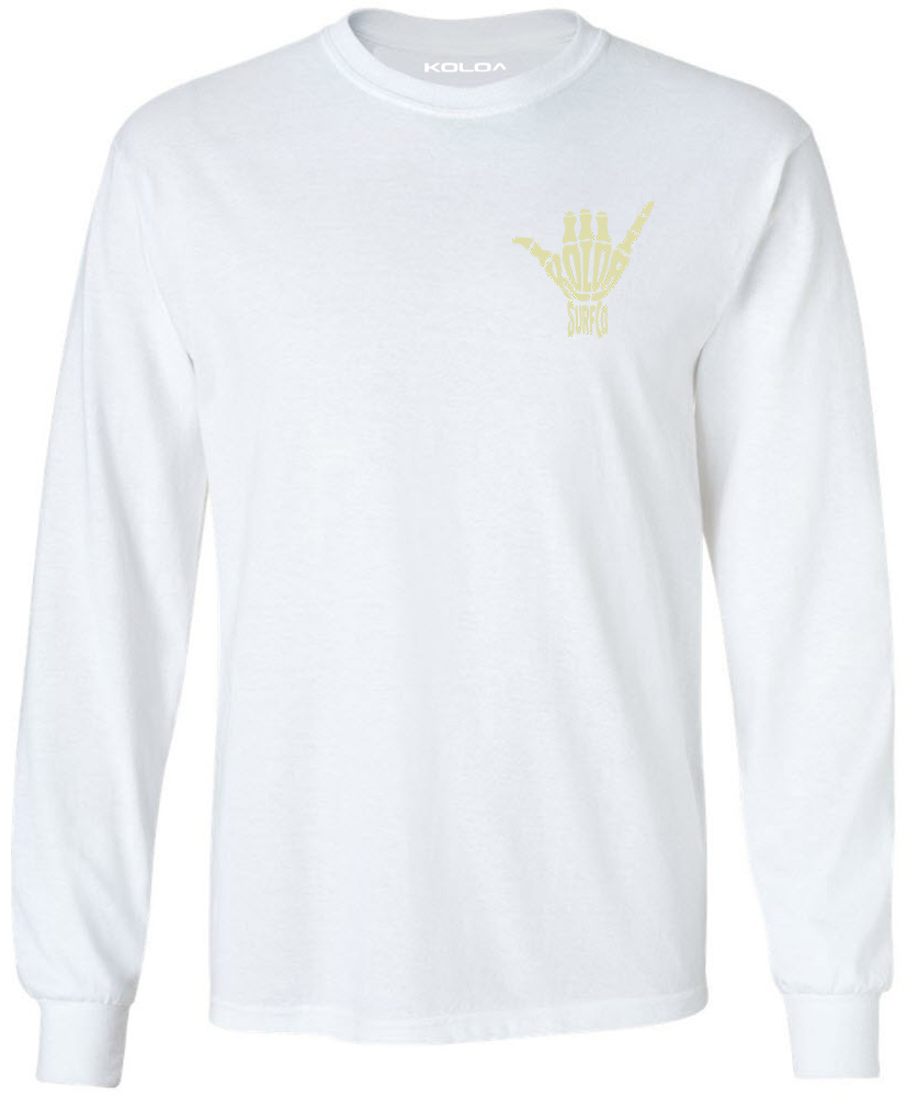 Koloa Shaka Skeleton Long Sleeve- White