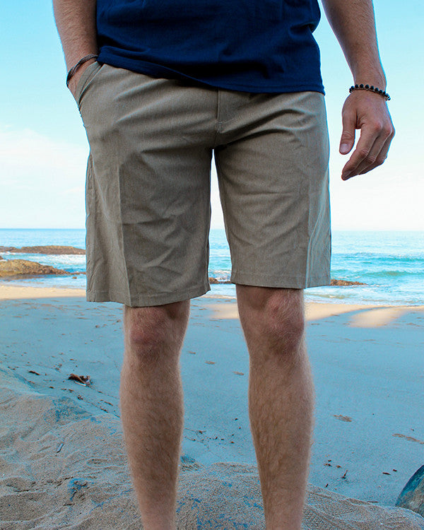 Koloa Hybrid Shorts- Khaki Heather