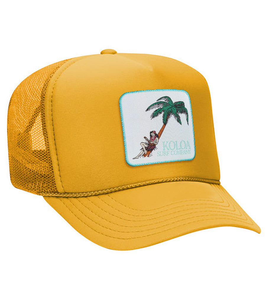 Koloa Hula Girl Patch Foam Trucker Hat