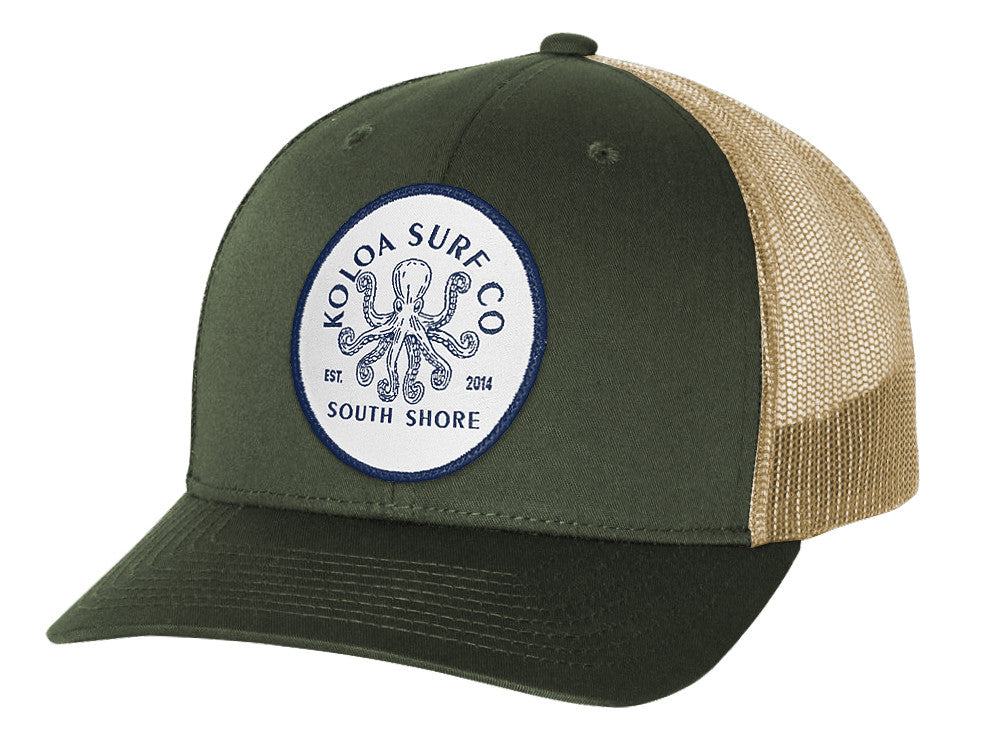 Koloa South Shore Octopus Retro Trucker Cap